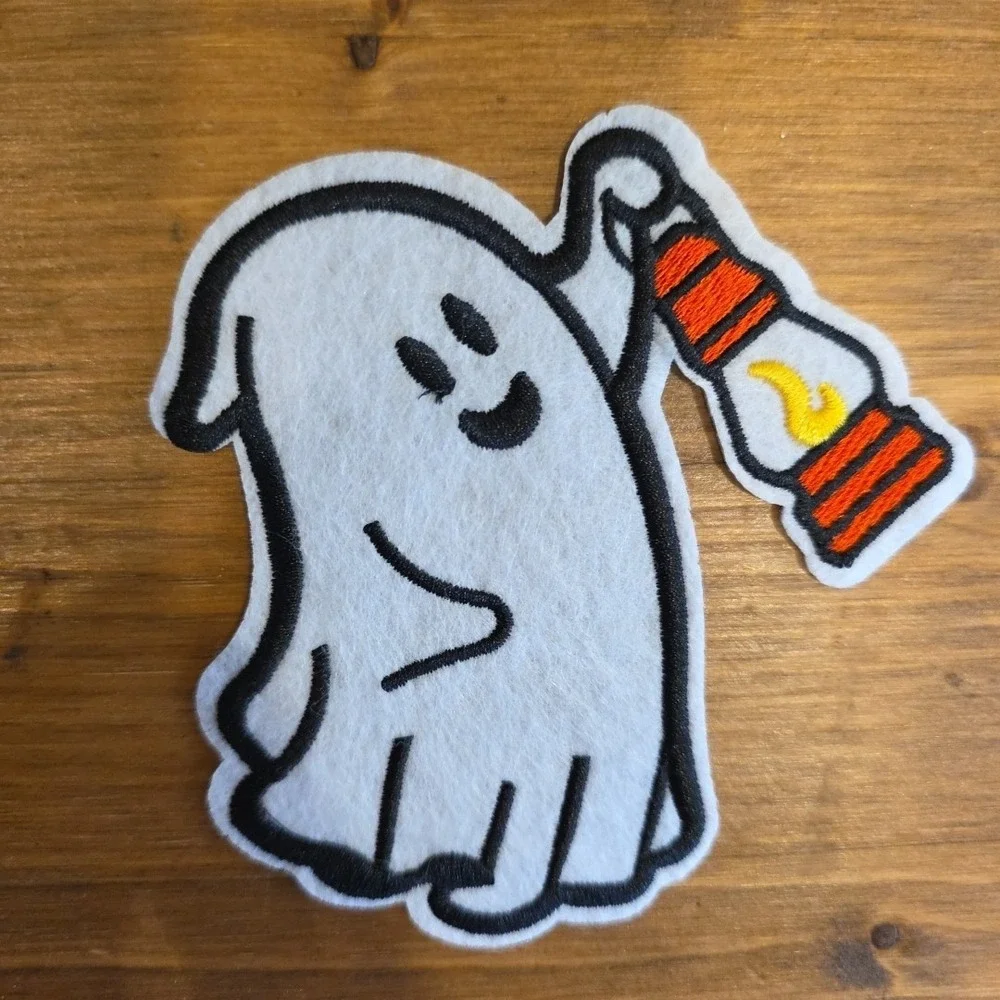 NEW Set Of 9 Cute Funny Ghost Embroidered Iron On Patch Halloween Trick or Treat